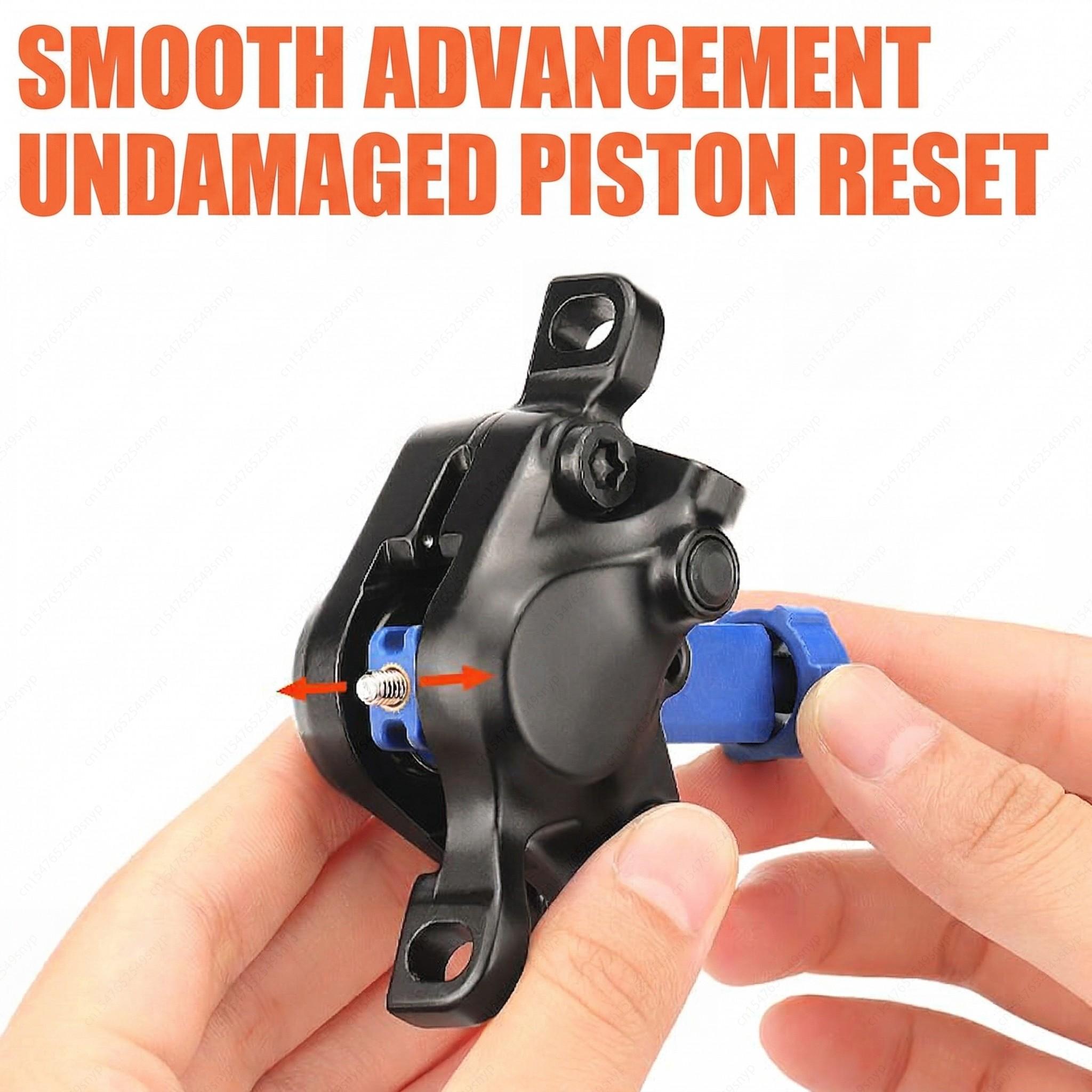 2-In-1 Durable Steel Bicycle Brake Pad Expander Tool, 360° Rotatable Hydraulic Brake Caliper Piston Resetter, Ceramic Piston Non-Damaging