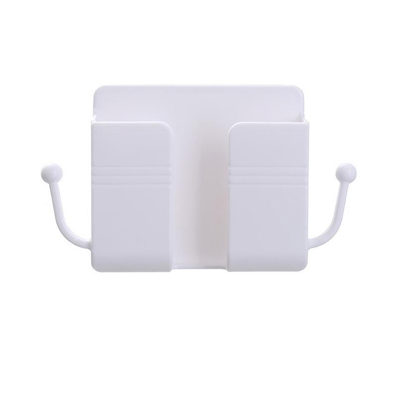 Wall Mounted Phone Charging Storage Box, TV Air Conditioner Remote Control Board Storage, Home Organization Rack, 1pc