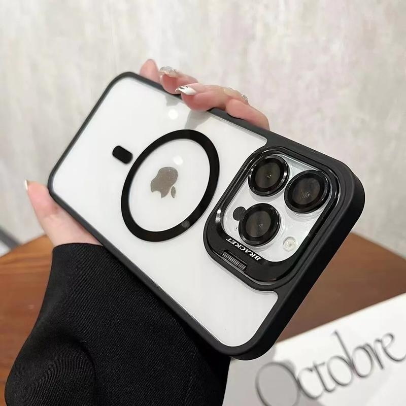 OREKROY【Freeship】Shockproof Mag Safe Case For iPhone 17 16 Pro Max 15 14 13 12 11 with Camera Lens Cover Kickstand