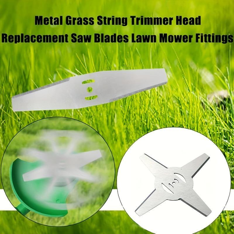 8-Piece Metal Lawn Mower Blades, Cutting Blade, Easy Installation, Quick Replacement, Ideal for DIY Landscaping, No Power Required