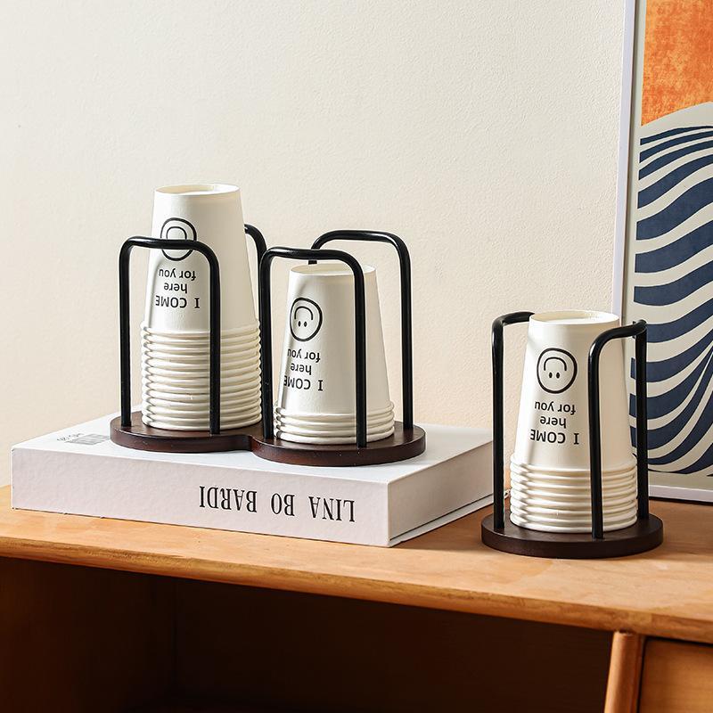 Practical Paper Cup Holder for Home and Coffee Shop, Multi-Functional Dispenser for Disposable Cups, Ideal for Storing Milk Tea and Coffee
