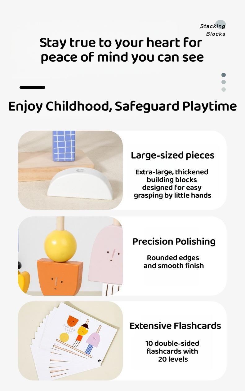 Creative Character Stackable Building Blocks Toy, Shape Assembly Artistic Training, Baby Art Enlightenment Super Fun