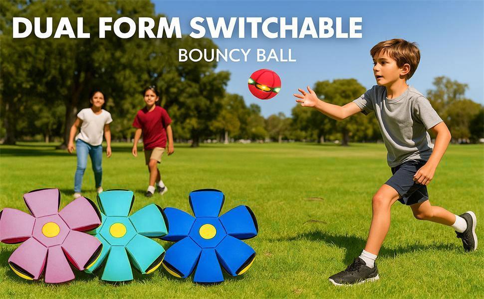 2026 World Cup Themed Budget-Friendly Kids Bouncing Ball | Football Alternative Magic Metaball & Magic Flying Saucer, Bouncy Toy Ball for Parent-Child Interaction