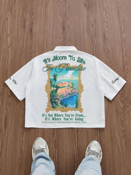 Men's Regular Fit Plaid Print Short Sleeve Shirt, Casual Street Comfy Top for Summer, Fashion Men's Clothes for Daily Wear