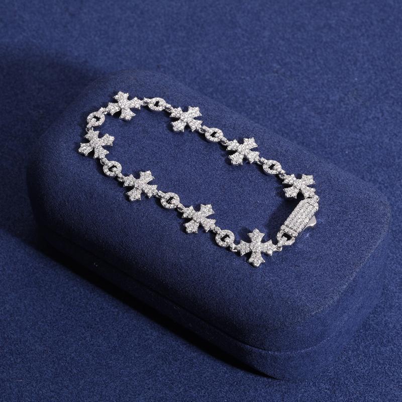 【#BS9250104】  Sparkling Chain Bracelet 100% 925 Sterling Silver Jewelry