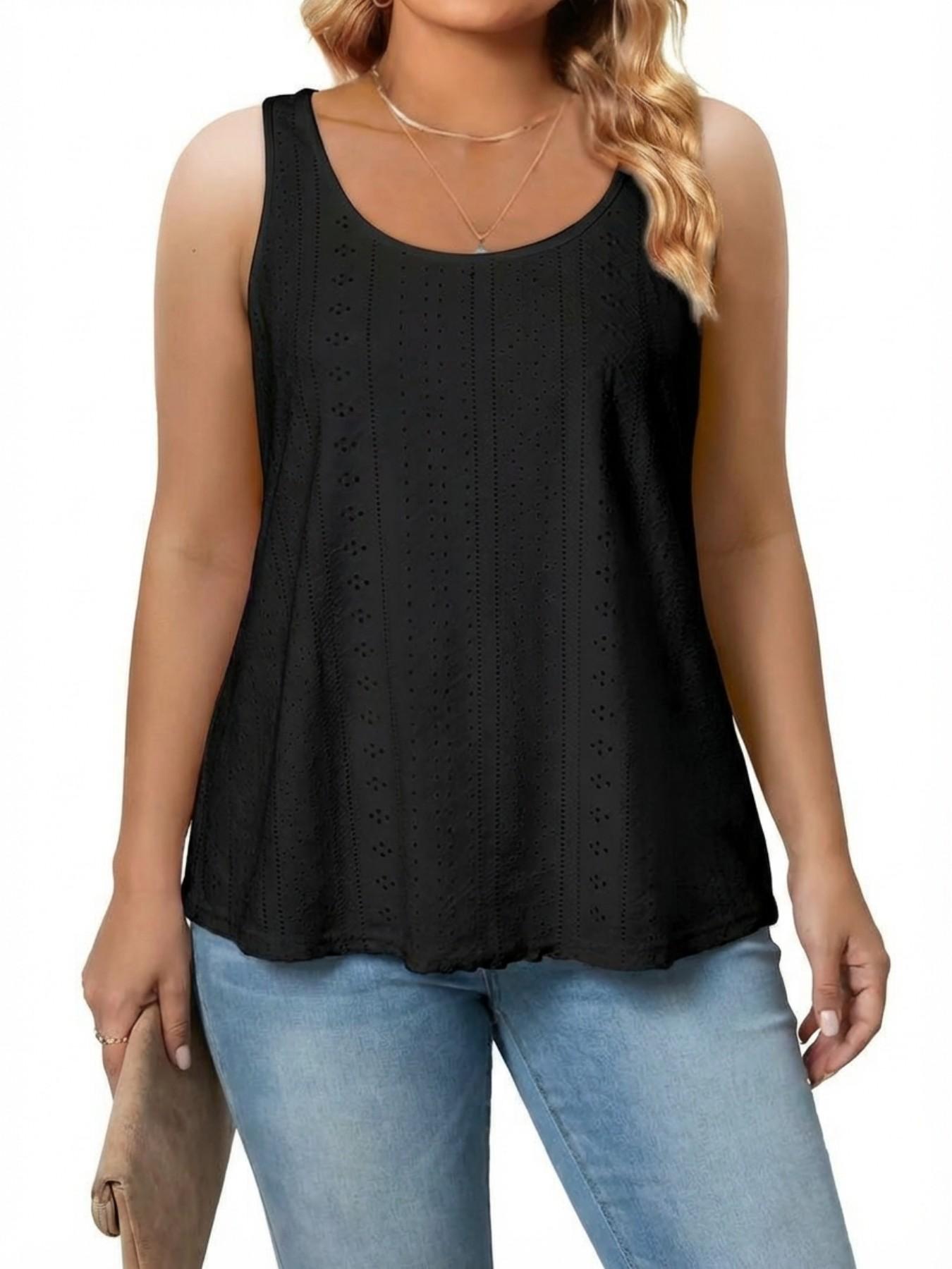 Spring Summer New Round Neck Loose Sleeveless Women's T-Shirt Top, Casual Fashion, Comfortable and Stylish, Perfect for Daily Wear