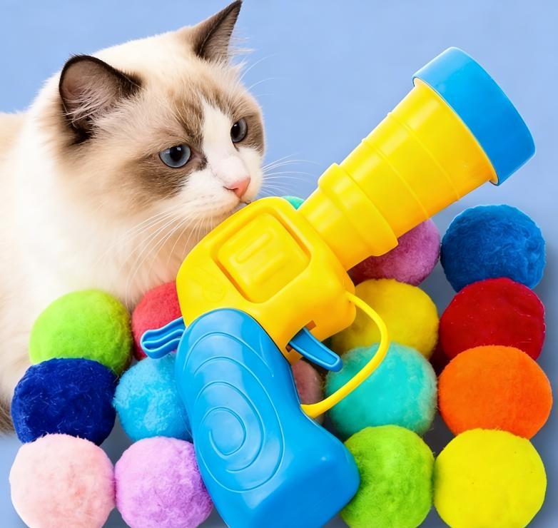 21Pcs Cat Ball Toy Launcher Gun,Cat Balls Fetch Toy,20Pcs Plush Fuzzy Balls Launcher Cat Toy for Cats with 1 Gun,Funny Interactive Cat Toys for Bored Indoor Adult Cats,Cute Kitten Kitty Toys 21Pcs Cat Ball Toy Launcher Gun,Cat Balls Fetch Toy,20Pcs Plush Fuzzy Balls Launcher Cat Toy for Cats with 1 Gun,Funny Interactive Cat Toys for Bored Indoor Adult Cats,Cute Kitten Kitty Toys