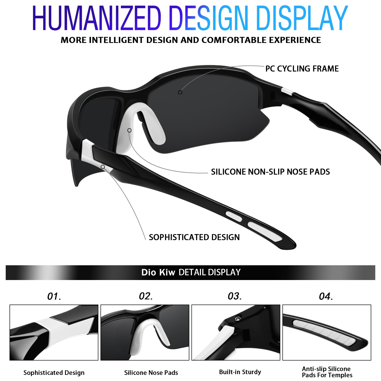 4 Pack Polarized Sports Sunglassess for Men and Women,HD UV400 Anti Blue Light Dual Use Eyewear, Ultra Lightweight Rimless Wrap Around Shades with Non-Slip Silicone Pads, for Driving Fishing Running Cycling Golf Hiking Summer,Summervibes,Summerwins, Outfi 4 Pack Polarized Sports Sunglassess for Men and Women,HD UV400 Anti Blue Light Dual Use Eyewear, Ultra Lightweight Rimless Wrap Around Shades with Non-Slip Silicone Pads, for Driving Fishing Running Cycling Golf Hiking Summer,Summervibes,Summerwins, Outfi