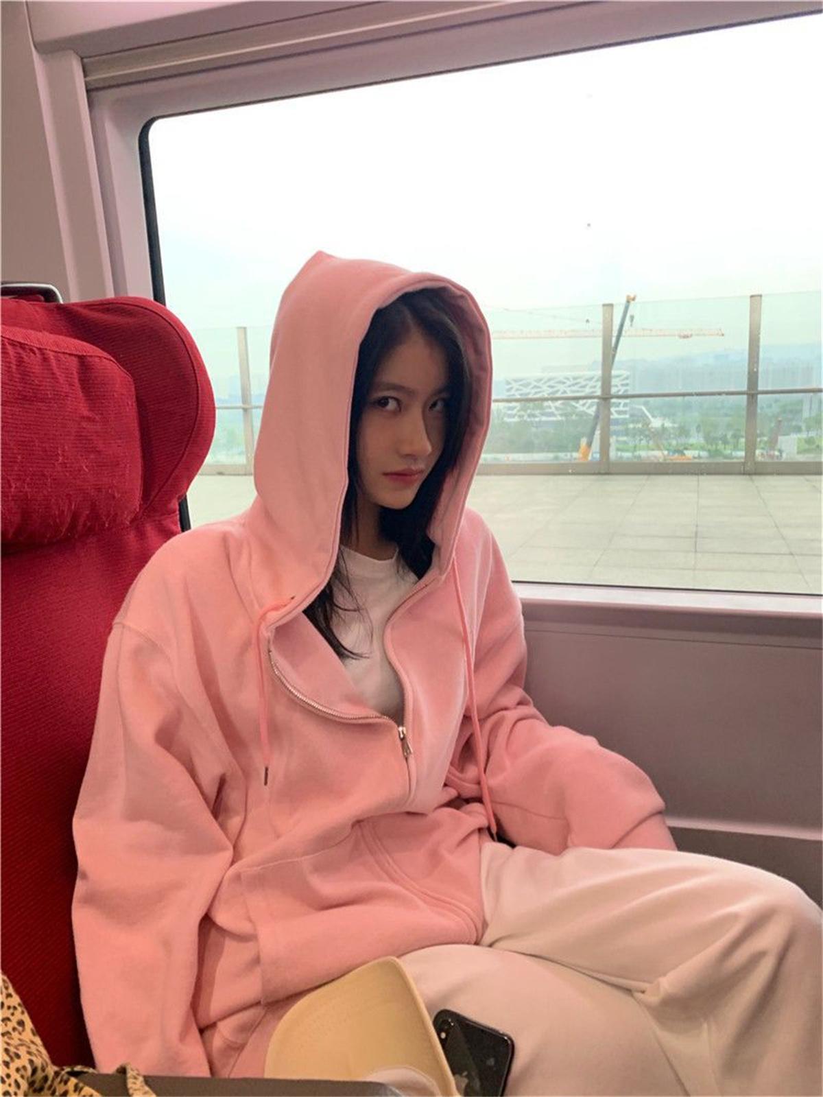 2025 New Arrival Women's Sweatshirts Y2K Style Hooded Long Sleeve Pullover Girls Urban Casual Fashion Loose Hoodies Streetwear
