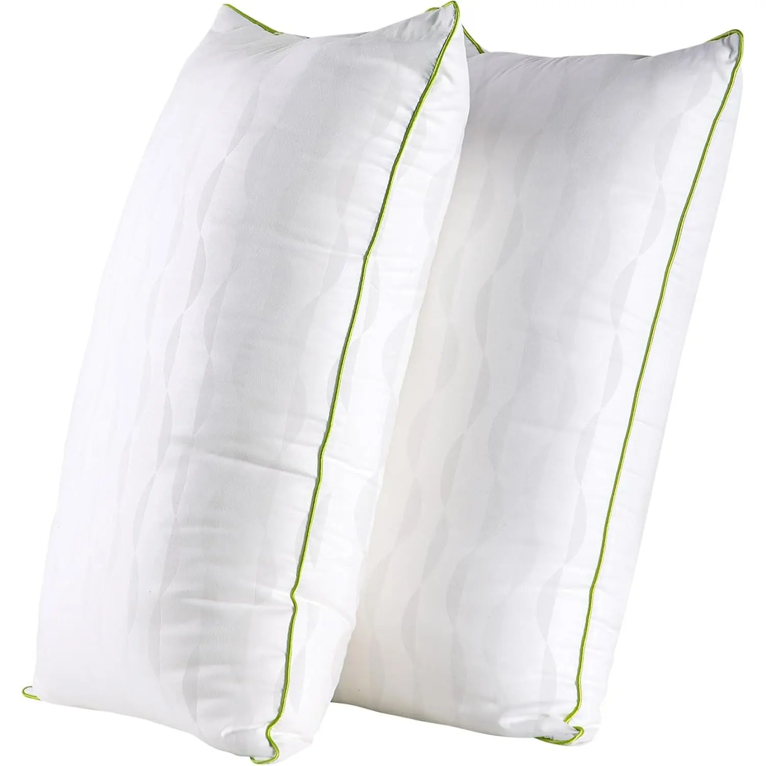Hotel Quality Rectangular King Size Pillows Set of 2 - Polyester Down Alternative Fill, Zippered Edge, Oeko-Tex Certified, Soft Support for Side/Back Sleepers, Hotel Quality Pillows, Polyester Fill