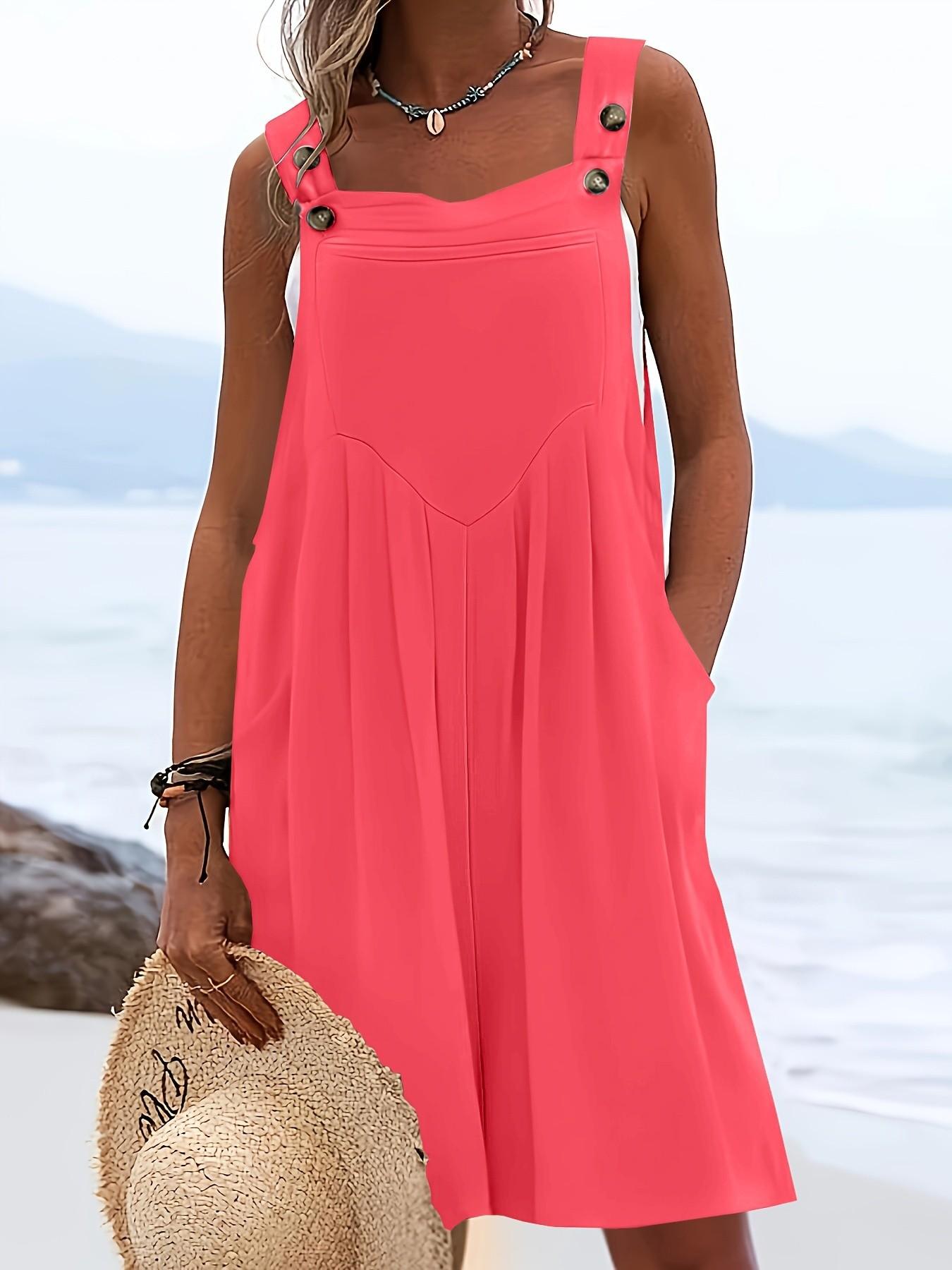 Women's Plus Size Casual Fashion Wide Leg Shorts, Loose Fit Belted Overall Pants with Button Pockets, 10 Colors Available Women's Plus Size Casual Fashion Wide Leg Shorts, Loose Fit Belted Overall Pants with Button Pockets, 10 Colors Available