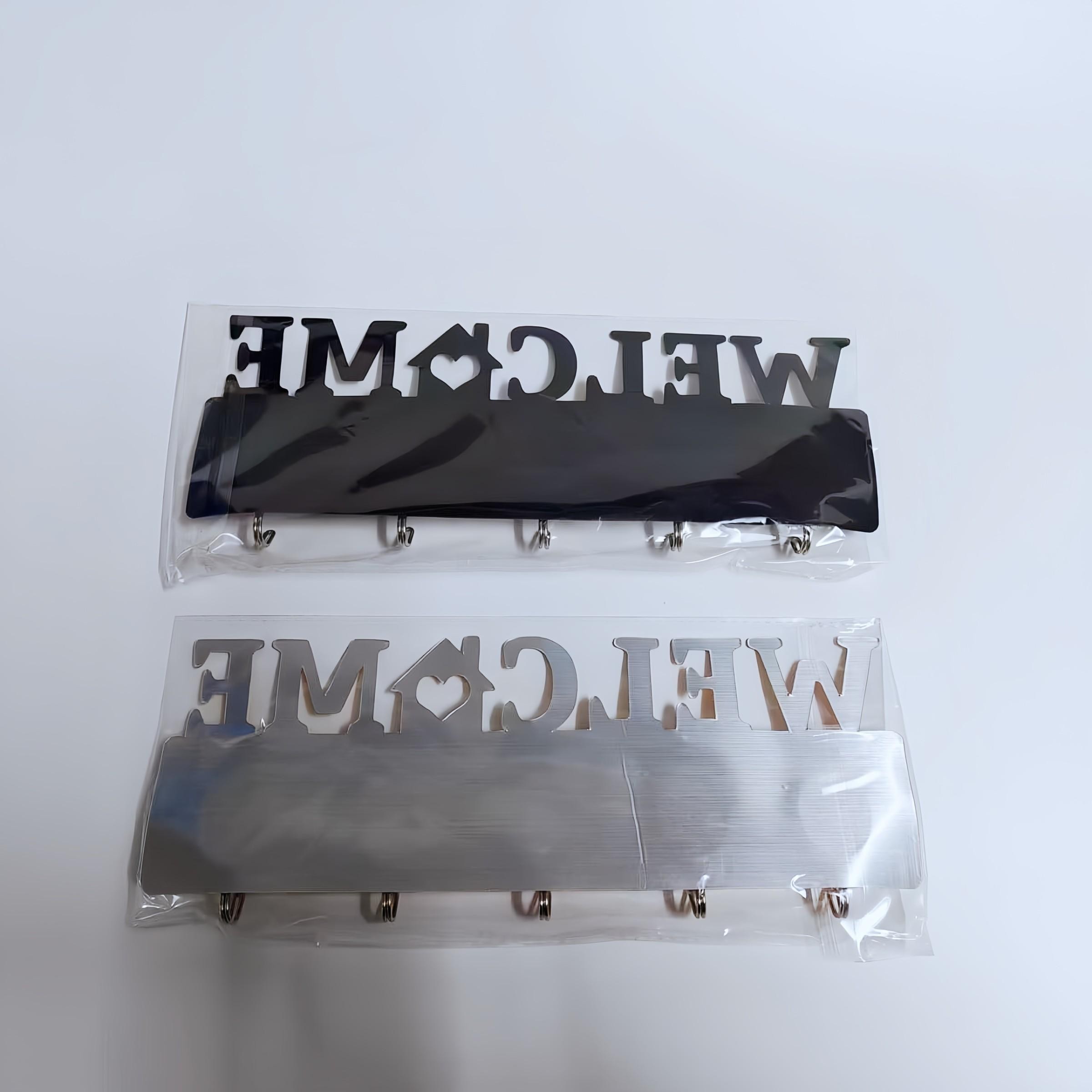 Wall-Mounted Key Holder Set, Gold &, 5 Hooks Per Unit, No-Drill Installation, Ideal for Keys, Dog Leashes, Towels, Medals, Necklaces