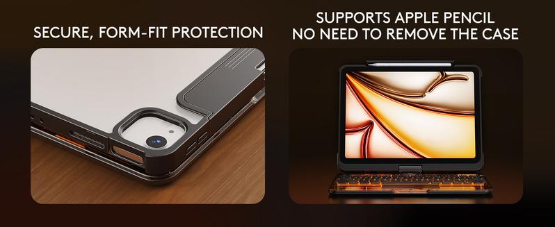 2024 Newest 360 Swivel Keyboard with transparent case for iPad(not include iPad!!!)