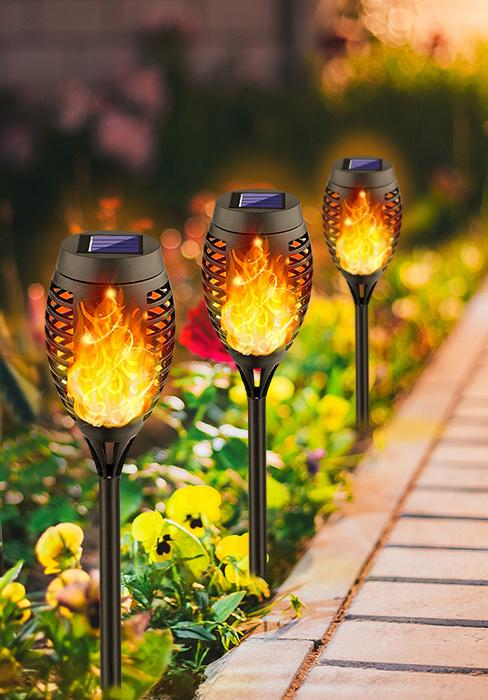 【SUMNEW】Upgraded Larger Solar Torch Lights, Waterproof Outdoor Dancing Flames Light, Flickering Flames Garden Lights, Landscape Decoration Pathway Patio Lights