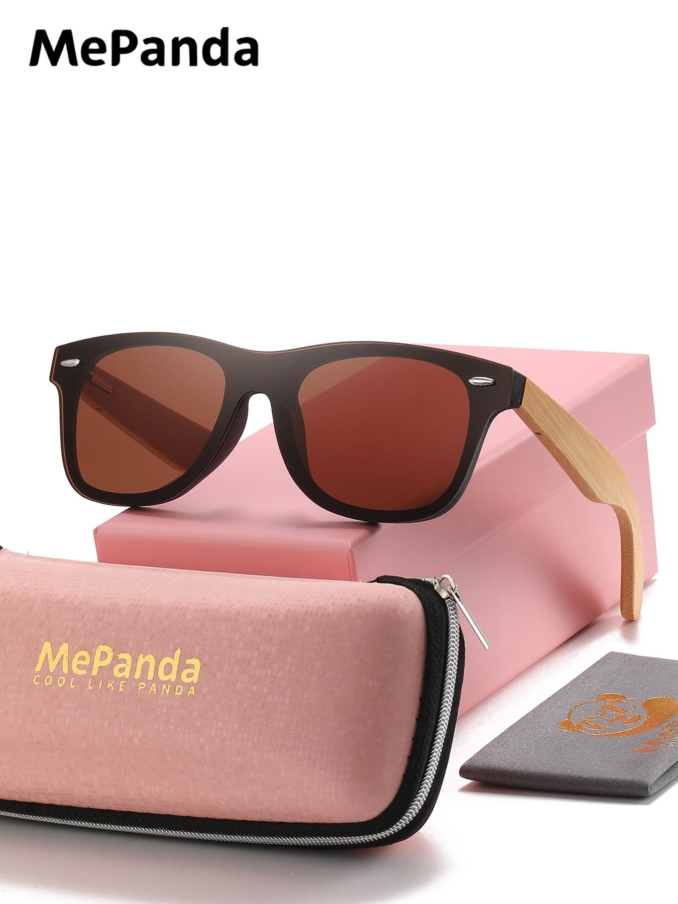 1 Pair Mepanda Unisex Square Full Frame Sunglasses, Bold Color Clashes, Declaring Your Edge, UV400