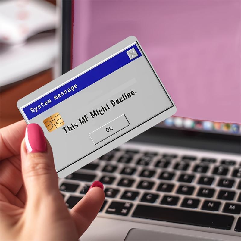 System message style Credit Card Sticker used for EBT, transportation, keys, credit cards, debit cards, card skins, protect bank cards, no bubbles, High Quality, suitable for small chip cards