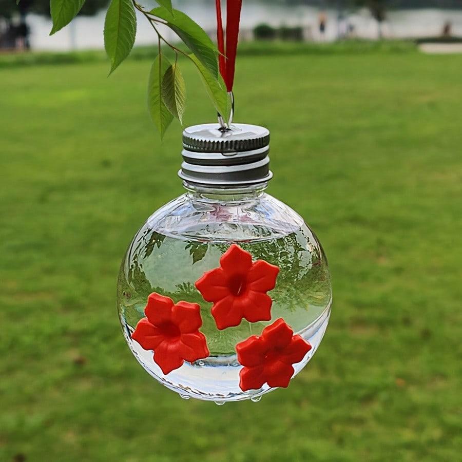 Pet Hummingbird Feeder Waterer, Round Flower Shape, Three-Hole Design, Durable Plastic, Ideal for Bird Care, Easy to Use