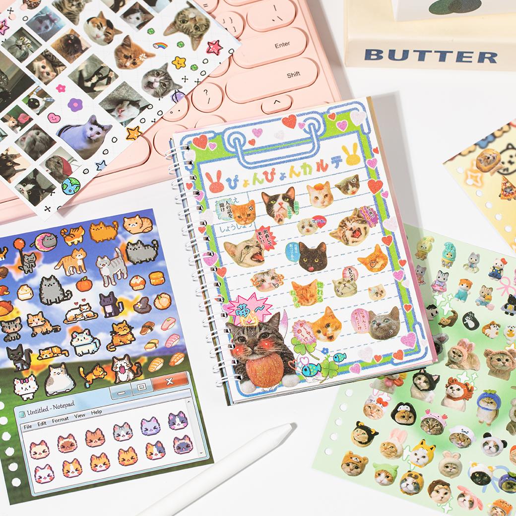 3 Styles Cute Pet Sticker Book – 30 Sheets, 800 Pcs Stickers per Style, Cat & Dog Aesthetic Stickers for Scrapbooking, Journaling, DIY Crafts, Kawaii Planner Stickers Tiktokshopstockup