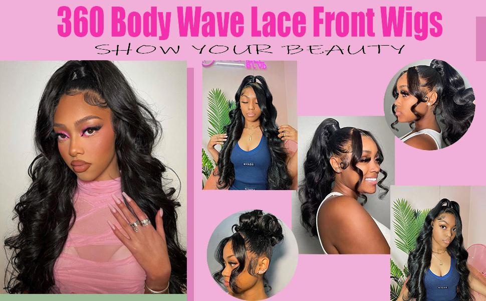 Tahikie 250% Density 360 Full Lace Invisi Strap Body Wave Wigs Human Hair Water Wave Transparent Lace Hidden Strap Frontal Black Wigs For Women TikTokShopBlackFriday