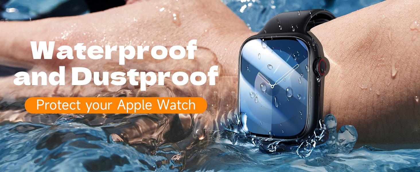 MAGIC JOHN Apple Watch Ceramic Screen Protector 2 Pack Easy Install Smooth Touch Anti Shock HD Clear Full Coverage