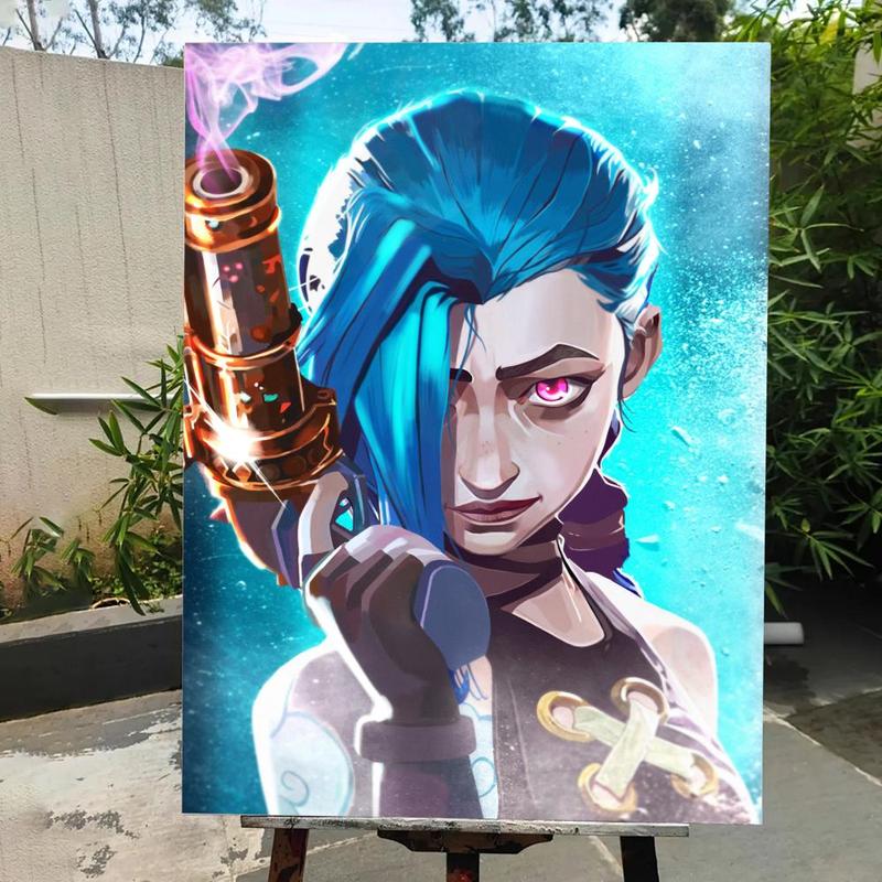 Game A-A-Arcane Main Art Movie Poster HD Waterproof Self-Adhesive Art Vibrant Wall Print for Living Room Bedroom Bar Parlor Home Decor Gift Fade-Resistant Easy-Apply Durable Dly Artwork