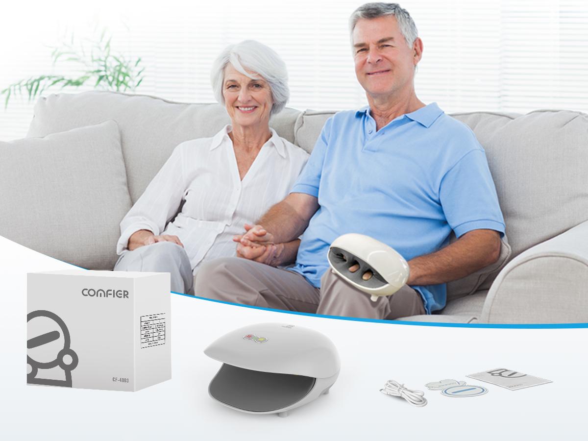 COMFIER Hand Massager with Heat, Rechargeable Hand Massager Machine for Carpal Tunnel, 3 Levels Compression & Heating, Ideal Gifts for Women