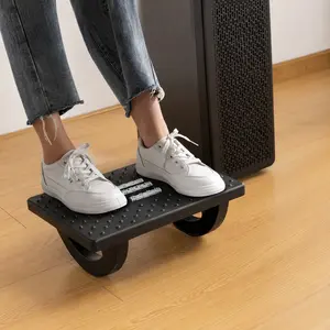 Office desk footrest - Ergonomic office desk footstool - Swinging footrest with roller massage function - Chair leg rest - Suitable for people who sit for long periods of time
