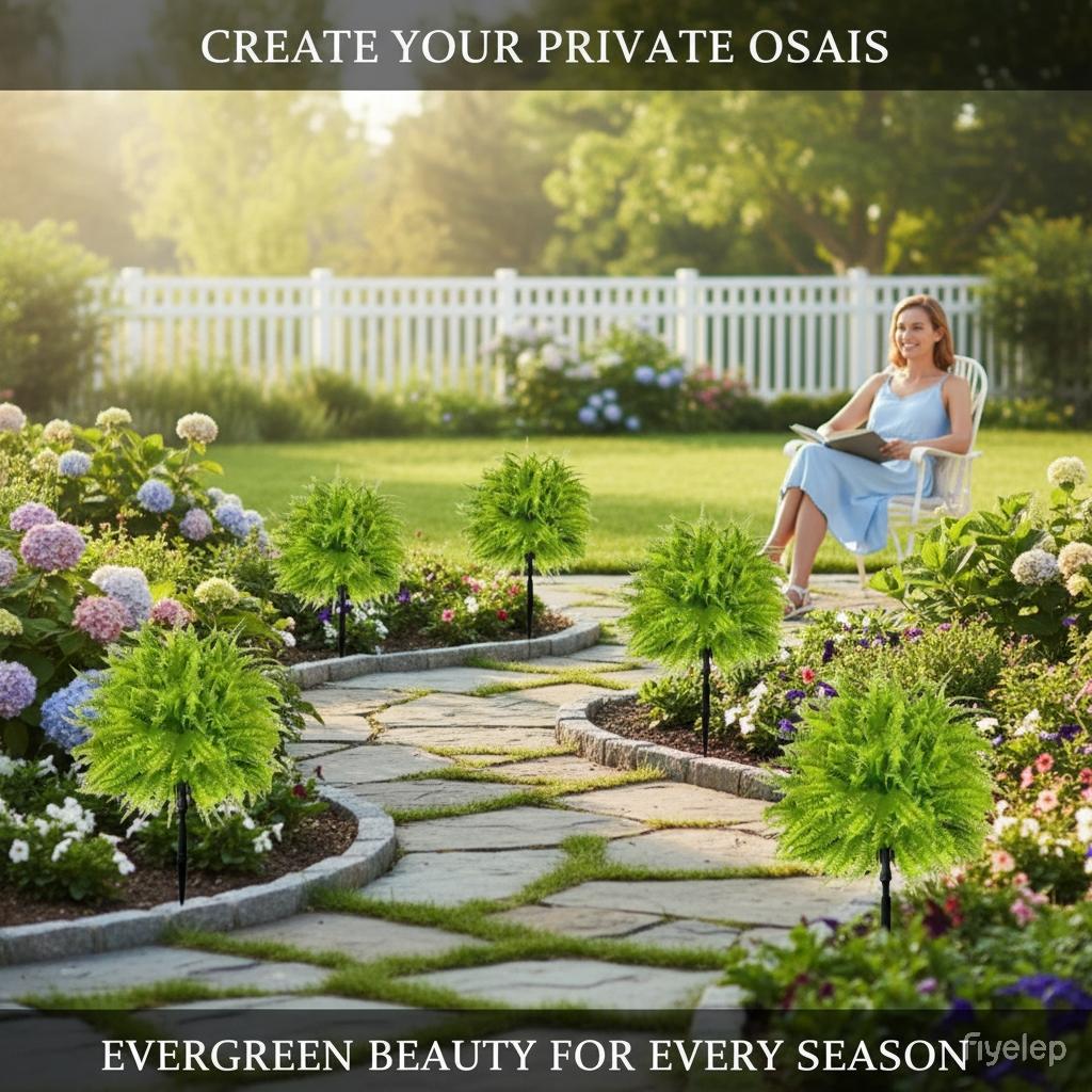 Artificial Boston Fern Planters, UV Resistant Evergreen Shrubs, 2-Pack Indoor Outdoor Decor, Porch Garden Decoration