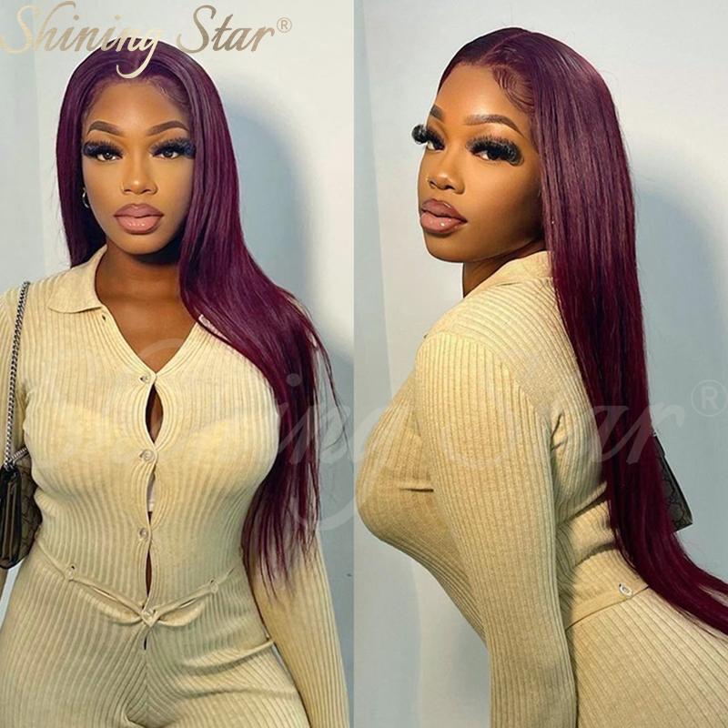 Peruvian Straight Hair Burgundy Lace Front Wig Human Hair Wigs for Women 99J Red Blonde Colored Wigs 180% Density 13*4 Human Hair Deep Part Wig on Sale Peruvian Straight Hair Burgundy Lace Front Wig Human Hair Wigs for Women 99J Red Blonde Colored Wigs 180% Density 13*4 Human Hair Deep Part Wig on Sale