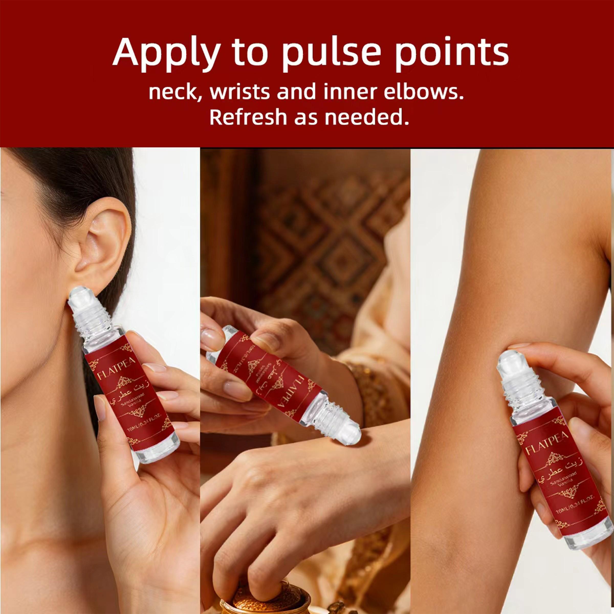 Clear Woody Warm Vanilla Rollerball Fragrance Oil, Sandalwood Vanilla Woody Scent, Alcohol-Free, Long-Lasting, 10ML, Retro Gift Box