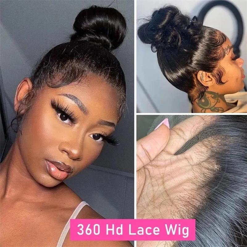 Bling Hair 360 Lace Frontal Wigs Raw Brazilian Human Hair Lace Front Wigs Cheap Smooth Straight Wigs For Black Women 180 Density