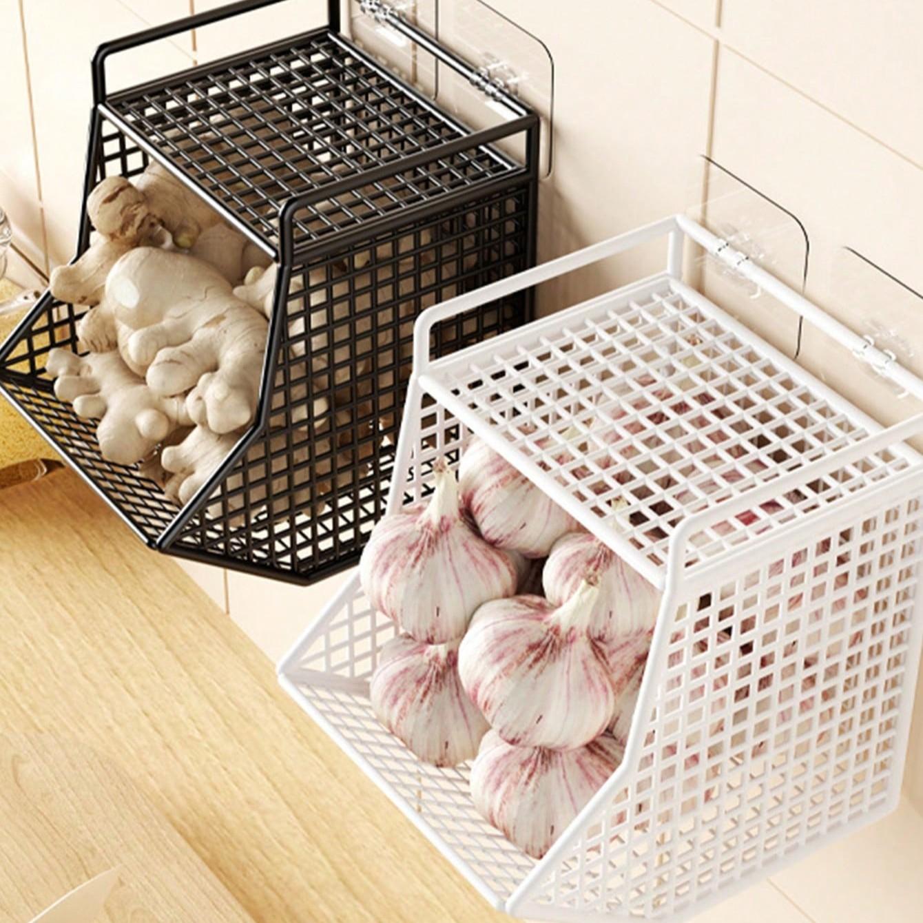 Multi-Functional Wall-Mounted Kitchen Storage Rack, Waterproof and Washable, Space-Saving Spice Organizer, Ideal for Cooking Ingredients