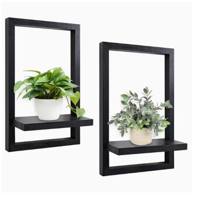 Wall-Mounted Plant Rack, Space-Saving Wood Indoor Plant Shelf, Home Decor, Succulent Display, Herb Showcase, Floating Shelves