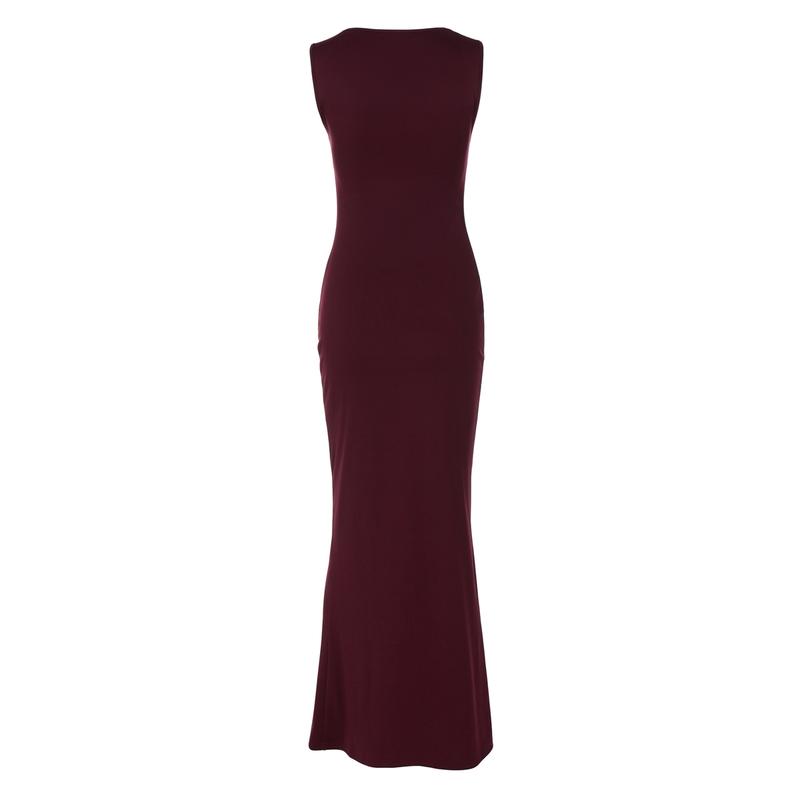 Women's Solid Color Square Neck Bodycon Tank Dress, Elegant Sleeveless Long Dress for Party Club Night Out Holiday Evening, Ladies Summer Clothes