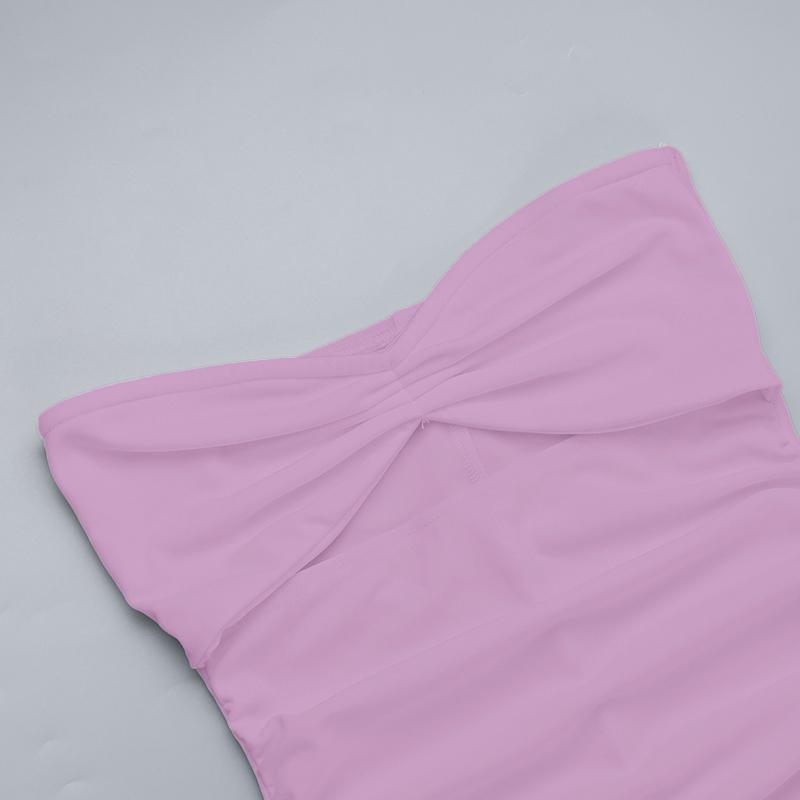 YJ24627PFO-White Dress, Spring Break Womens Elegant Off-shoulder Slim-fitting Long Dress, Tube Top Hollow A-Line Holiday Casual Dress for Women