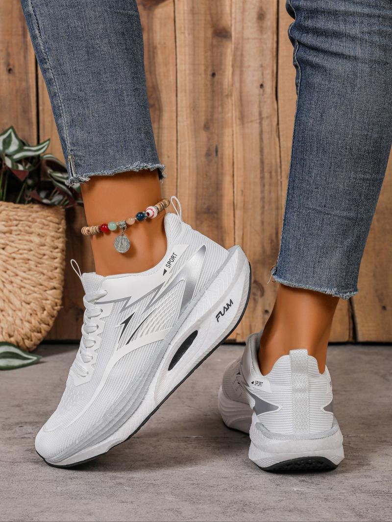 Women's Fashion Low-Top Sports Shoes, Synthetic Material Upper & Eva Cushioned Sole, Ideal for Fitness Running Daily Wear, Sporty Running Shoes