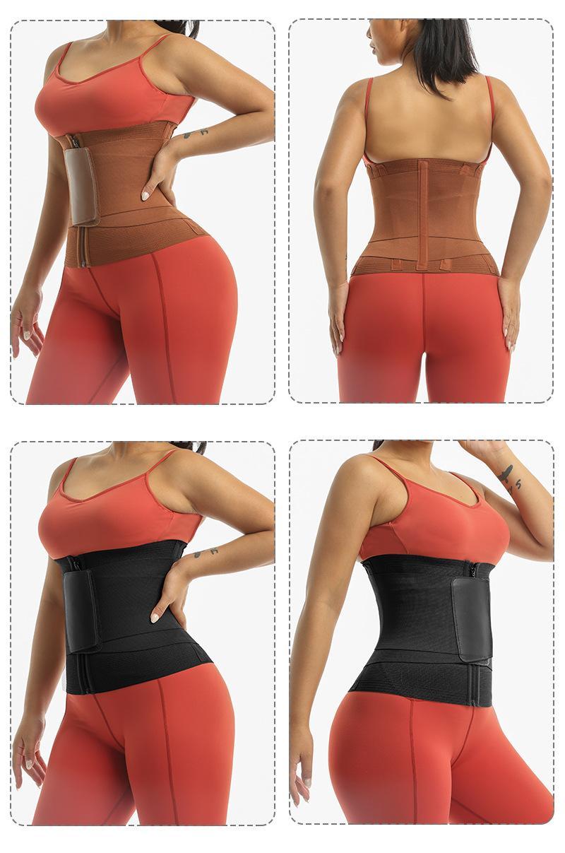 Women Thin Waist Trainer Belt Enhanced Sweat Workout Belt Tummy Control Fitness Body Shaper Back Support