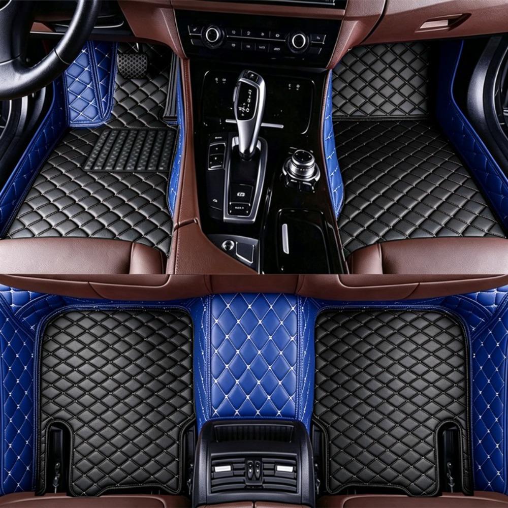 FOR Toyota Tacoma 2005–2015  Model Year PU Leather Full-Coverage Car Floor Mats, Left-Hand Drive [Exquisite Embroidery] Car Floor Mats, All-Weather Use, Modern Car Accessories, Car Floor Liners, Car Accessories
