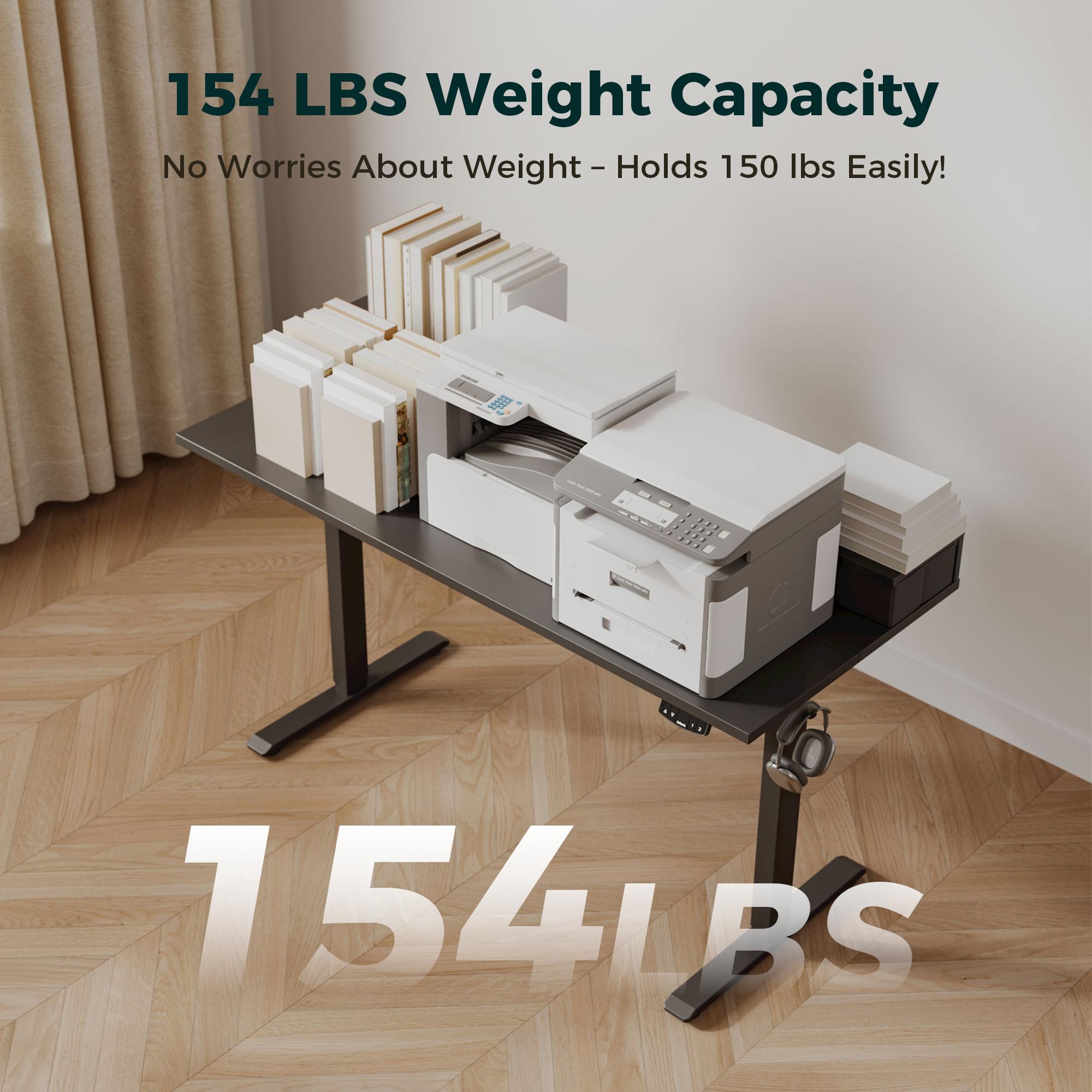 Electric Standing Desk with 2 Drawers, Height Adjustable Desk with 2 Memory Keys, Ergonomic Sit-Stand Computer Desk with Hooks for Home Office,Gaming Desks Gifts for Men and Women,Black,White,Rustic Brown