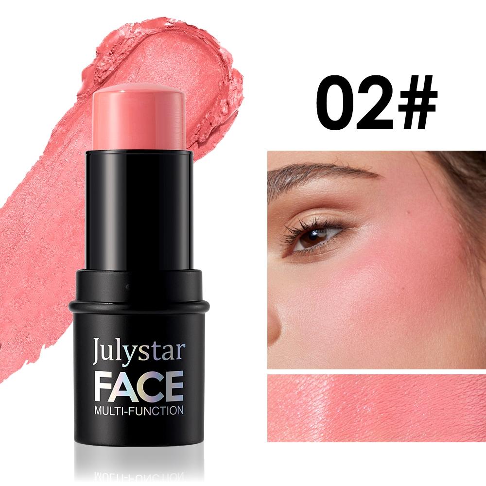 Julystar Multi-Functional Makeup Stick, Highlighter, Contour, Blush, Eyeshadow, Natural Blend, Moisturizing, Portable, Multiple Colors Available