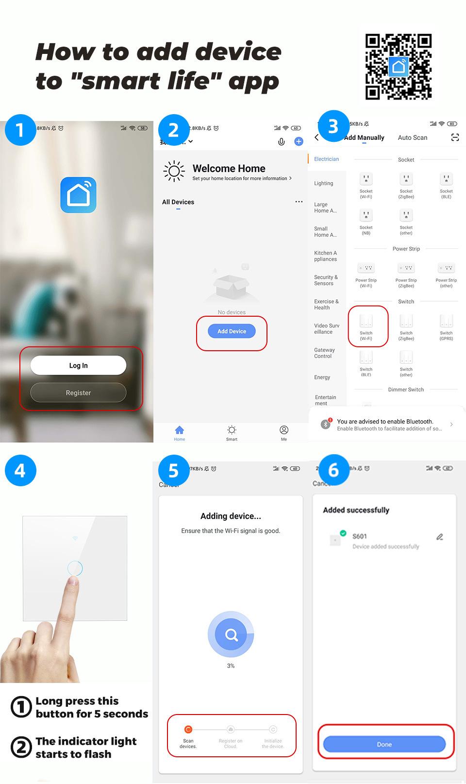 Smart Home Wall Touch Switch, WiFi Bluetooth-compatible RF Control, Steel Glass, APP Voice Timer, Remote 433 Control, Modern Light Switch lights switch