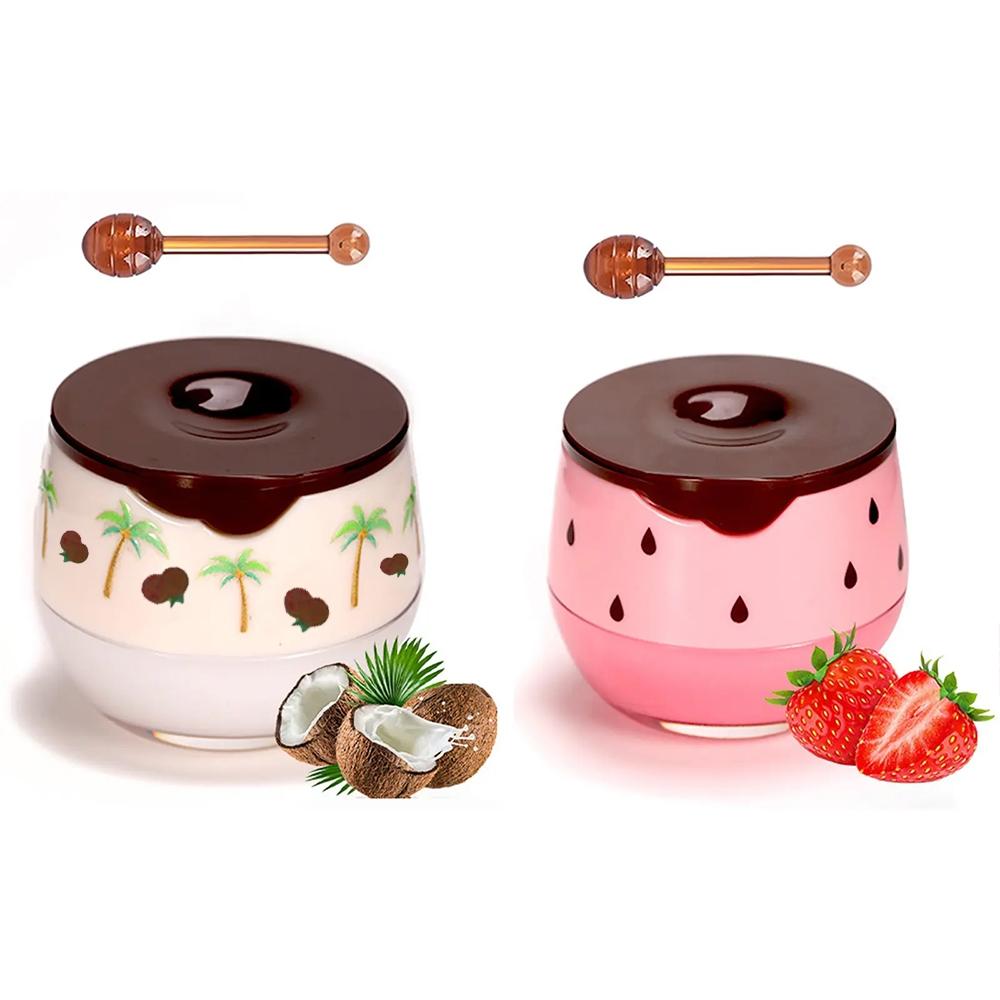 2-Pack Lip Balm Set for Men & Women, Long-Lasting Moisturizing Hydrating Lip Care Base with Fruit Flavor, Ideal for Sports & Daily Use