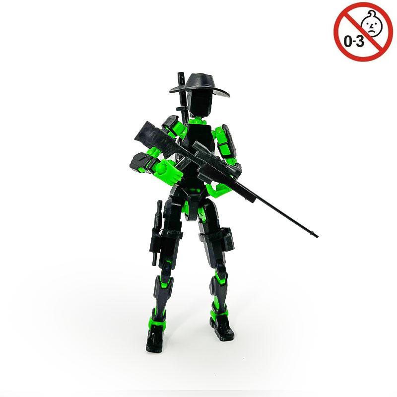 T13 Action Figure, Multi-Jointed Flexible Toy, Lucky Number 13 Doll, Desktop Decoration Gift for Game Enthusiasts, Durable Abs Material