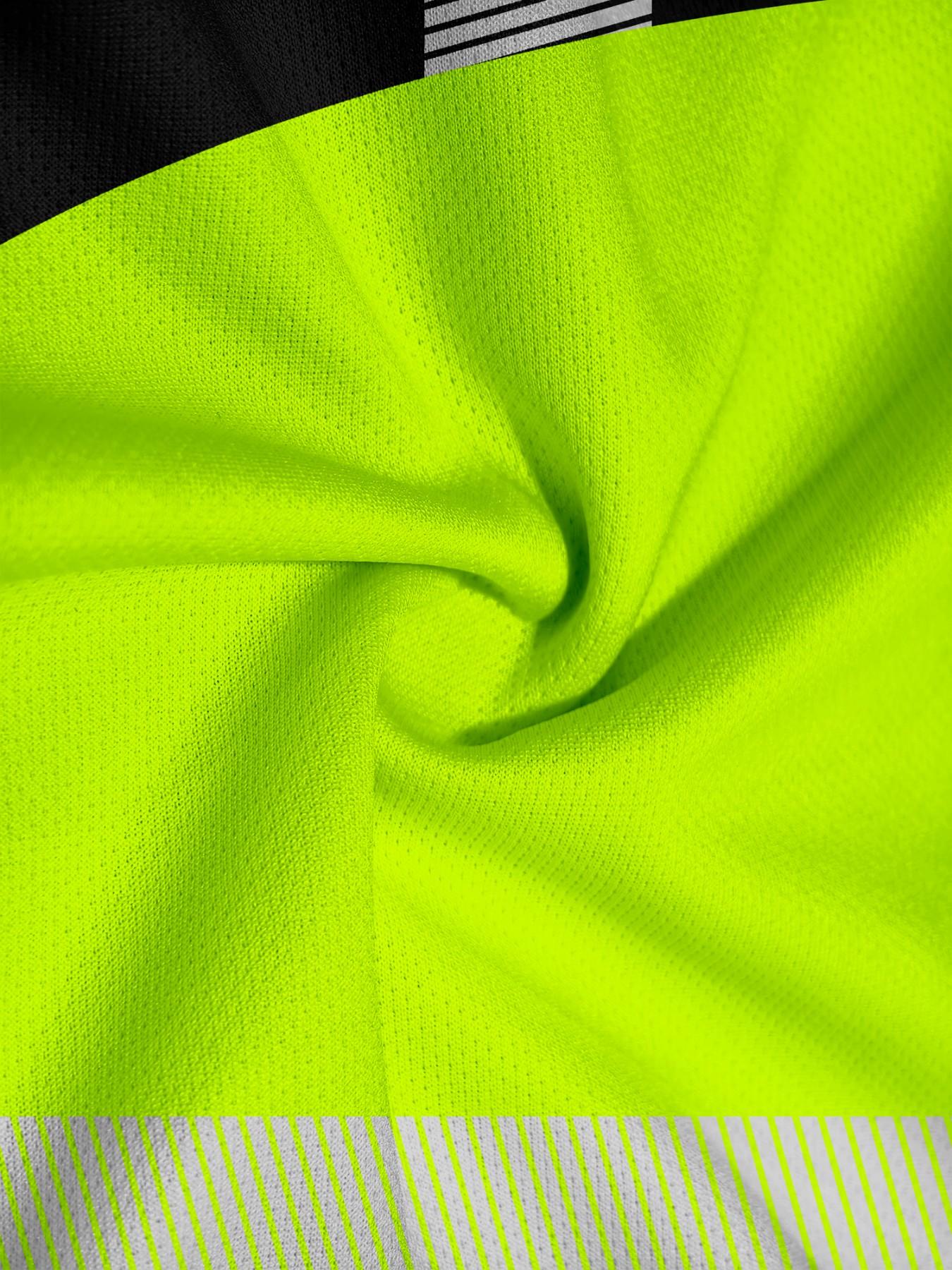 Men's Sport Long Sleeve T-Shirt, High Performance Activewear, Athletic Activewear, Fluorescent Color Patchwork Quick-Dry Top, Fashion Fitted Short Length, Athletic Sports Clothing, Spring & Fall Wear, Sports Tops