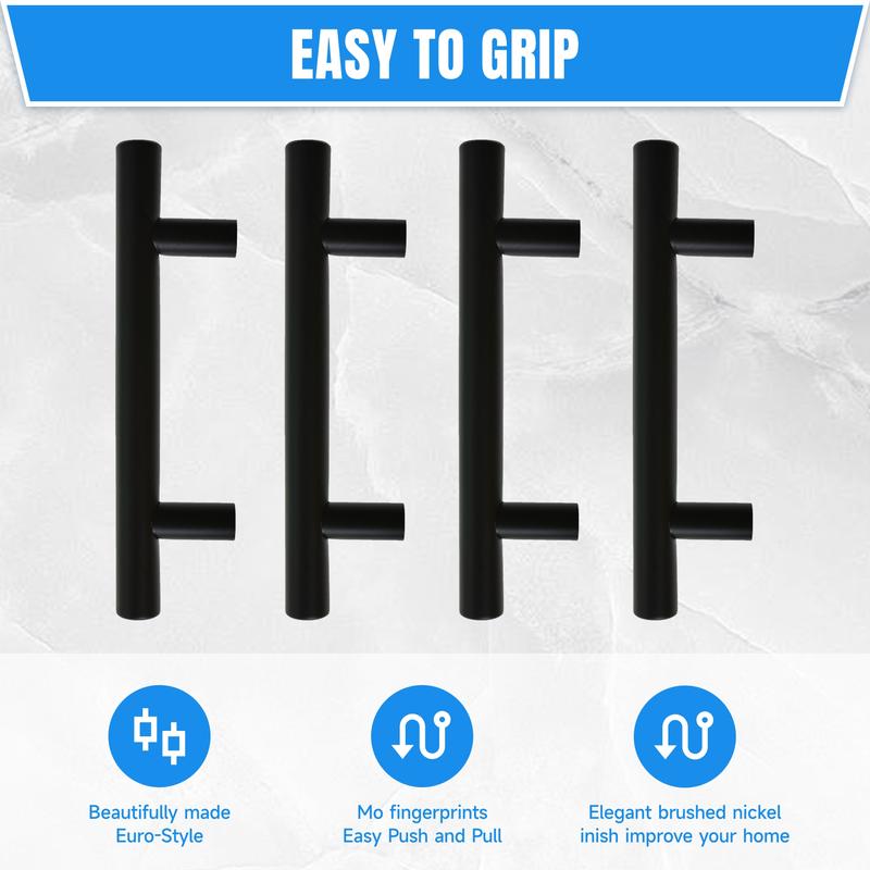 findmall 20/ 50PC 5" Brushed Nickel Stainless Steel Multi-Purpose Cabinet Drawer Pulls Drawer Pulls 3" Center Hole