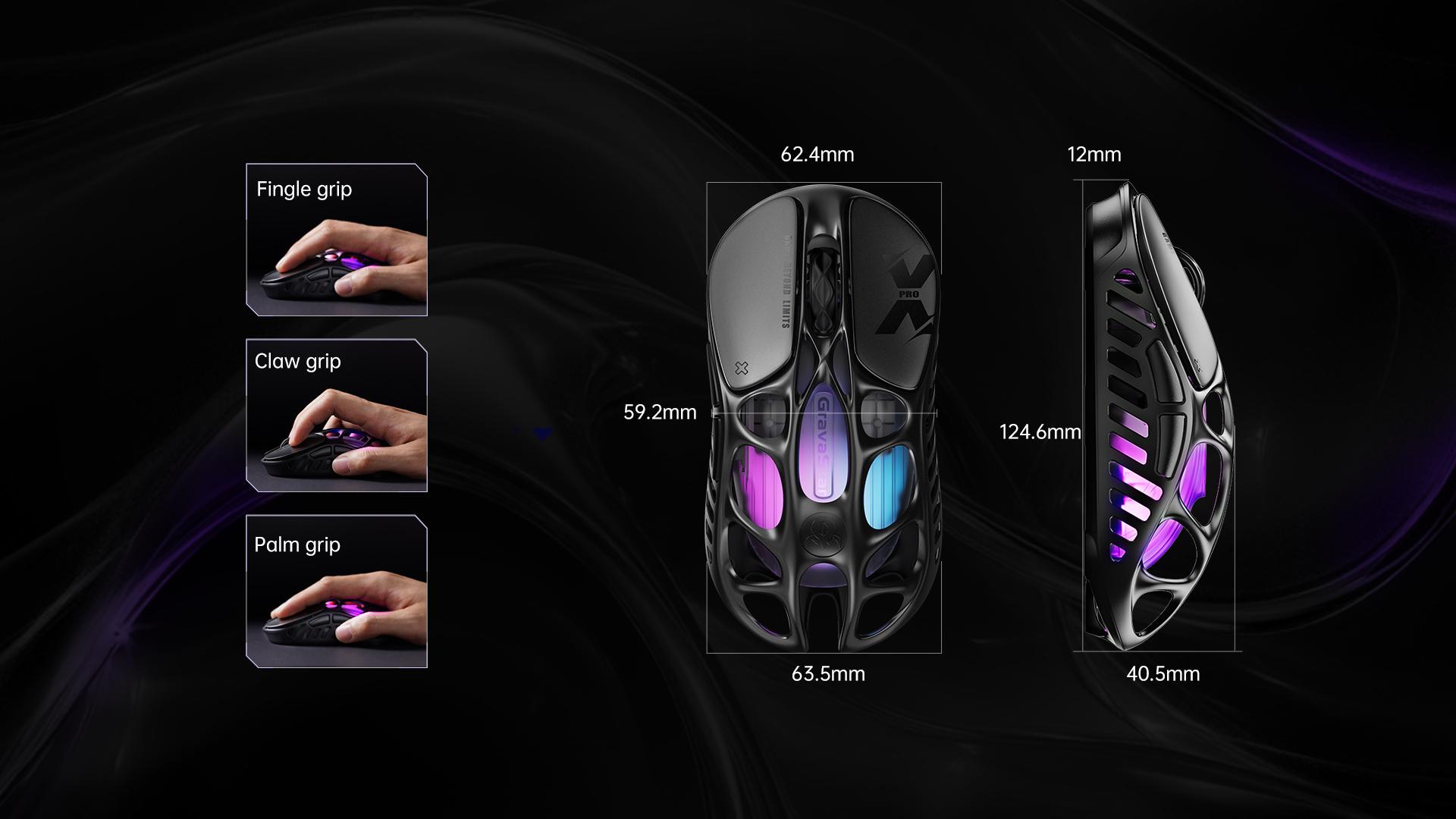 GravaStar Mercury X Pro Wireless Gaming Mouse 32,000 DPI PAW 8,000Hz Polling Rate Magnesium Alloy RGB Tri Mode Connectivity Spring Tok Lightweight 49g GravaStar Mercury X Pro Wireless Gaming Mouse 32,000 DPI PAW 8,000Hz Polling Rate Magnesium Alloy RGB Tri Mode Connectivity Spring Tok Lightweight 49g