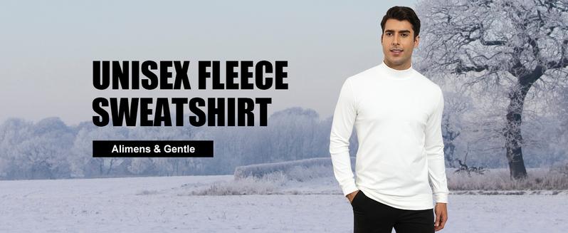 Alimens&Gentle Unisex Cozy Soft Warm Long-Sleeve Thermal Sweatshirt Hoodie Menswear