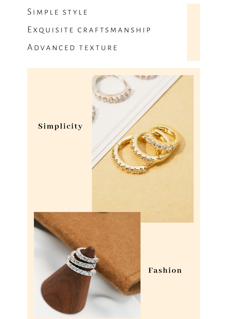 Dainty Hoop Earrings Collection - 3 Stackable Stainless Steel Huggies for Pierced Ears | Hypoallergenic & Shiny