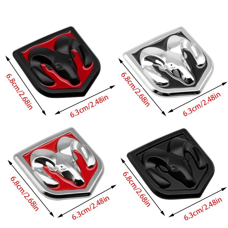 3D Metal Car Sticker RAM Head Emblem Decoration for Dodge RAM Caliber 1500 Caliber Challenger Charger Car Accessories