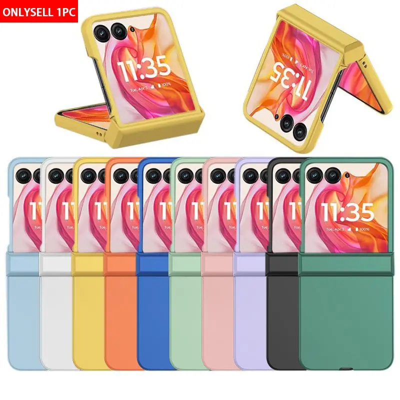 Candy-colored Smartphone case with hinge protection, hard PC back plate, Lightweight shockproof cover, Smartphone casing protector, Compatible with Motorola Razr Plus 2023/Razr 40 Ultra/Razr Ultra 2025/Razr 60 Ultra
